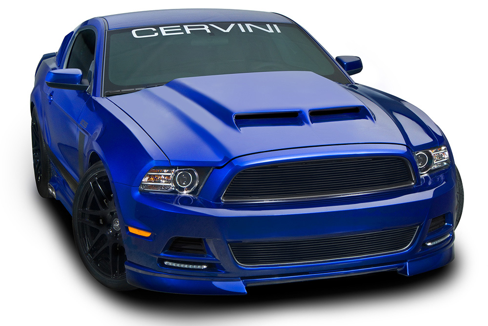 Cervinis Fiberglass Ram Air Hood 2013-14 Ford Mustang